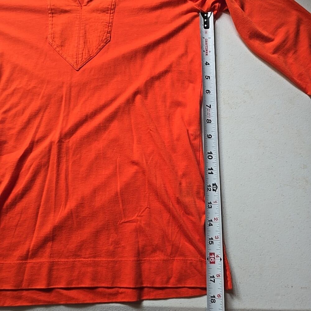 Lauren Ralph Lauren Orange Medium M‎ 3/4 Sleeve Pullover Tunic T-shirt - Picture 5 of 7
